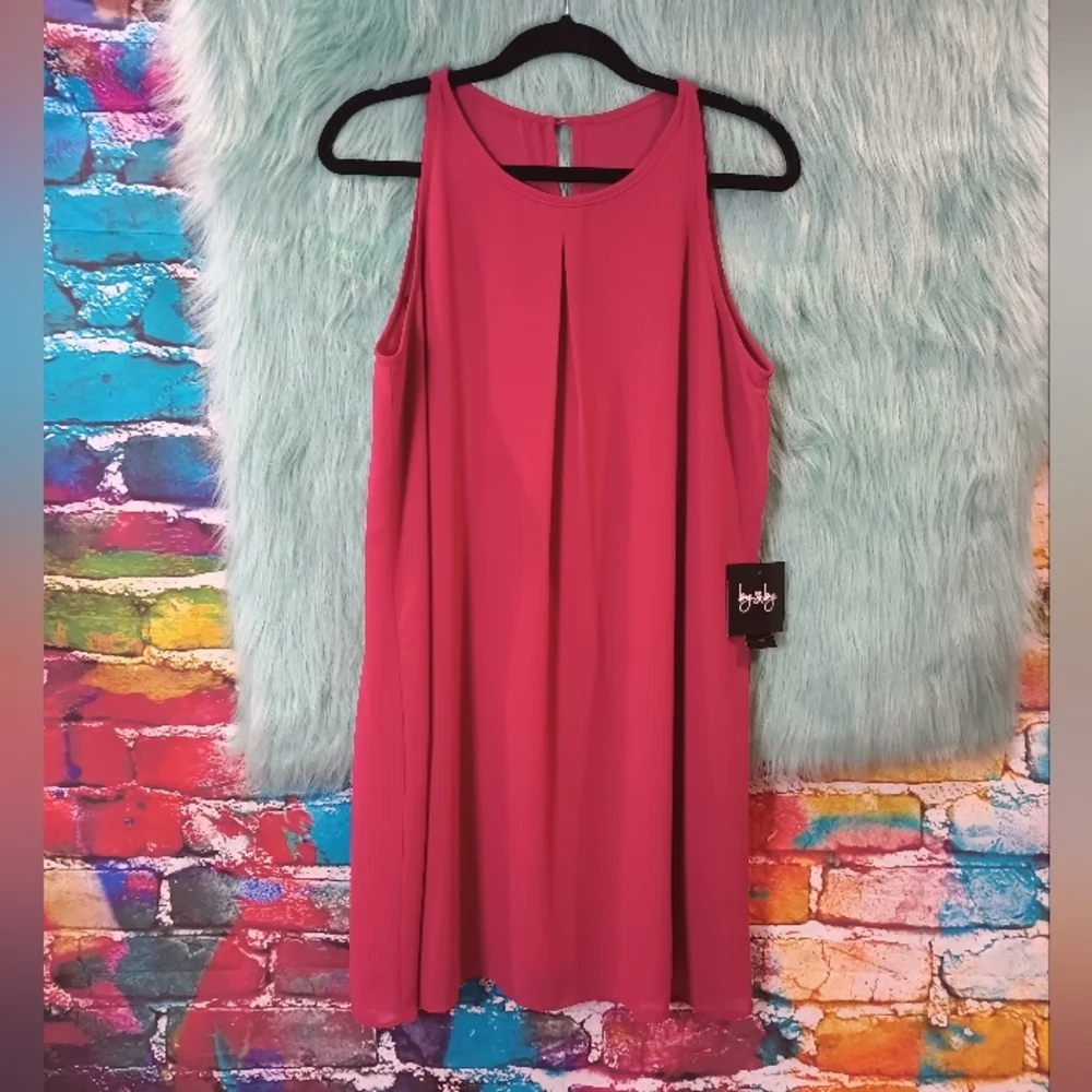 By and By Raspberry Sleeveless Dress Size XL NWT - Picture 4 of 8